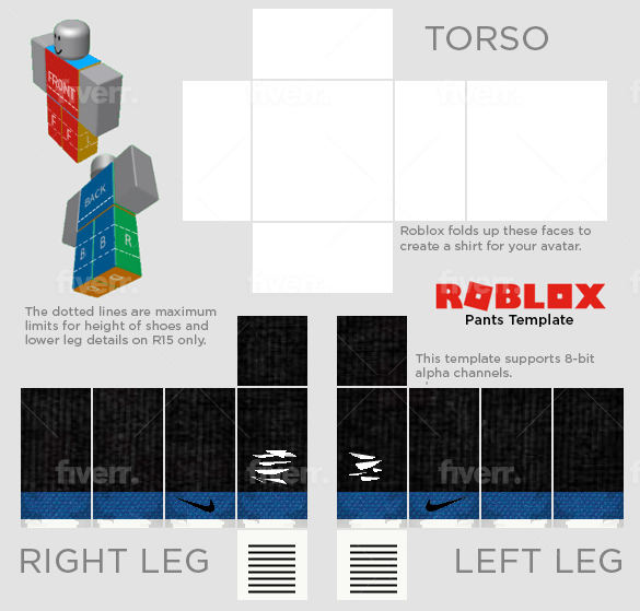 Roblox Ripped Jeans Template